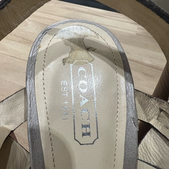 Coach Alie Strappy Wooden Platform Sandals size US 7 - Picture 3 of 9